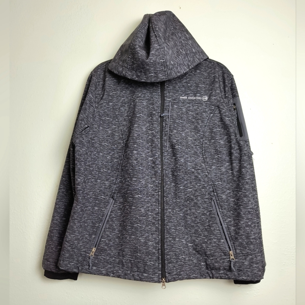 Free Country Winter Jackets Hooded Men's XX-Large Grey Zip Up Thumb Hole
